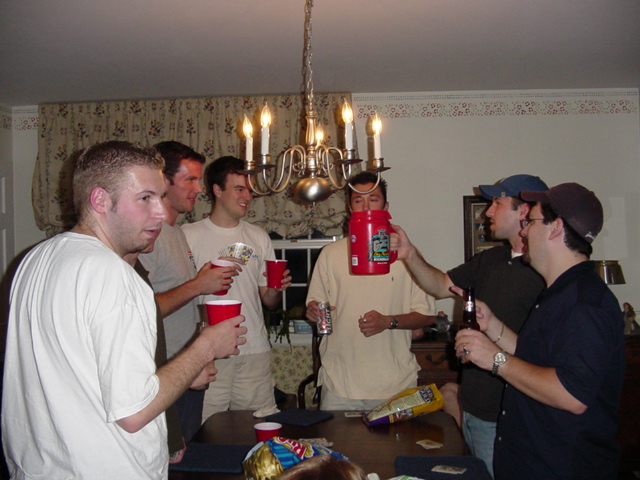 Well- the Bonfire at DJ's got rained out but we decided to make the best of it with a few drinking games.