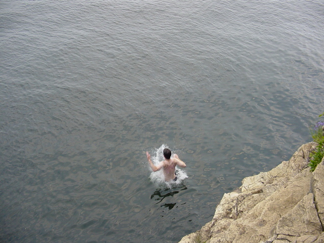 Wait! I changed my mind! this water is WAY too cold!