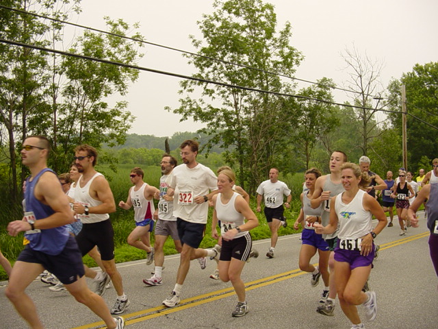 Look it's Deb in a Triathlon. Yes folks - she IS enjoying this.